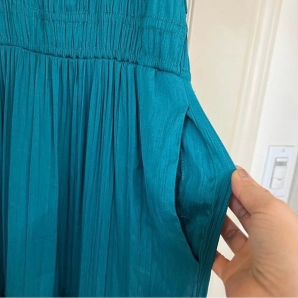 Anthropologie Silky Somerset Maxi Dress in Teal Size Medium - Picture 8 of 9